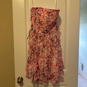 Pink strapless sun dress
